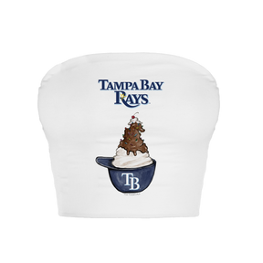 Tampa Bay Rays Sundae Helmet Crop Tube Top - Tiny Turnip