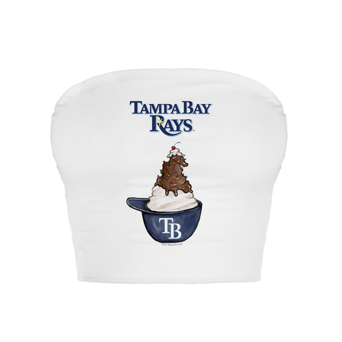 Tampa Bay Rays Sundae Helmet Crop Tube Top - Tiny Turnip