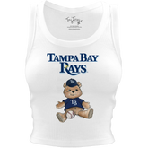 Tampa Bay Rays Teddy Crop Tank - Tiny Turnip