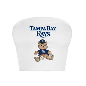 Tampa Bay Rays Teddy Crop Tube Top - Tiny Turnip