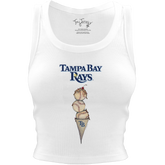 Tampa Bay Rays Triple Scoop Crop Tank - Tiny Turnip