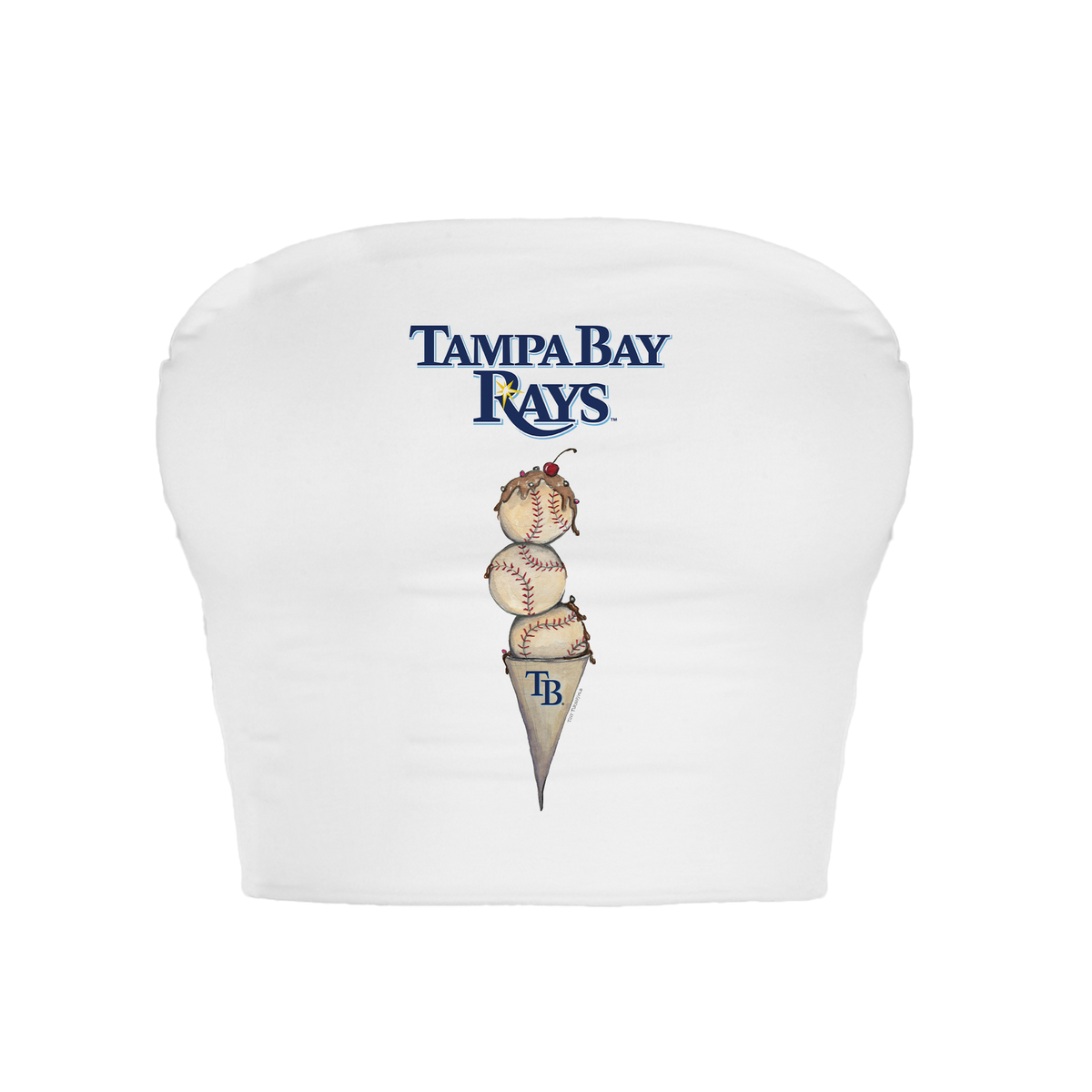 Tampa Bay Rays Triple Scoop Crop Tube Top