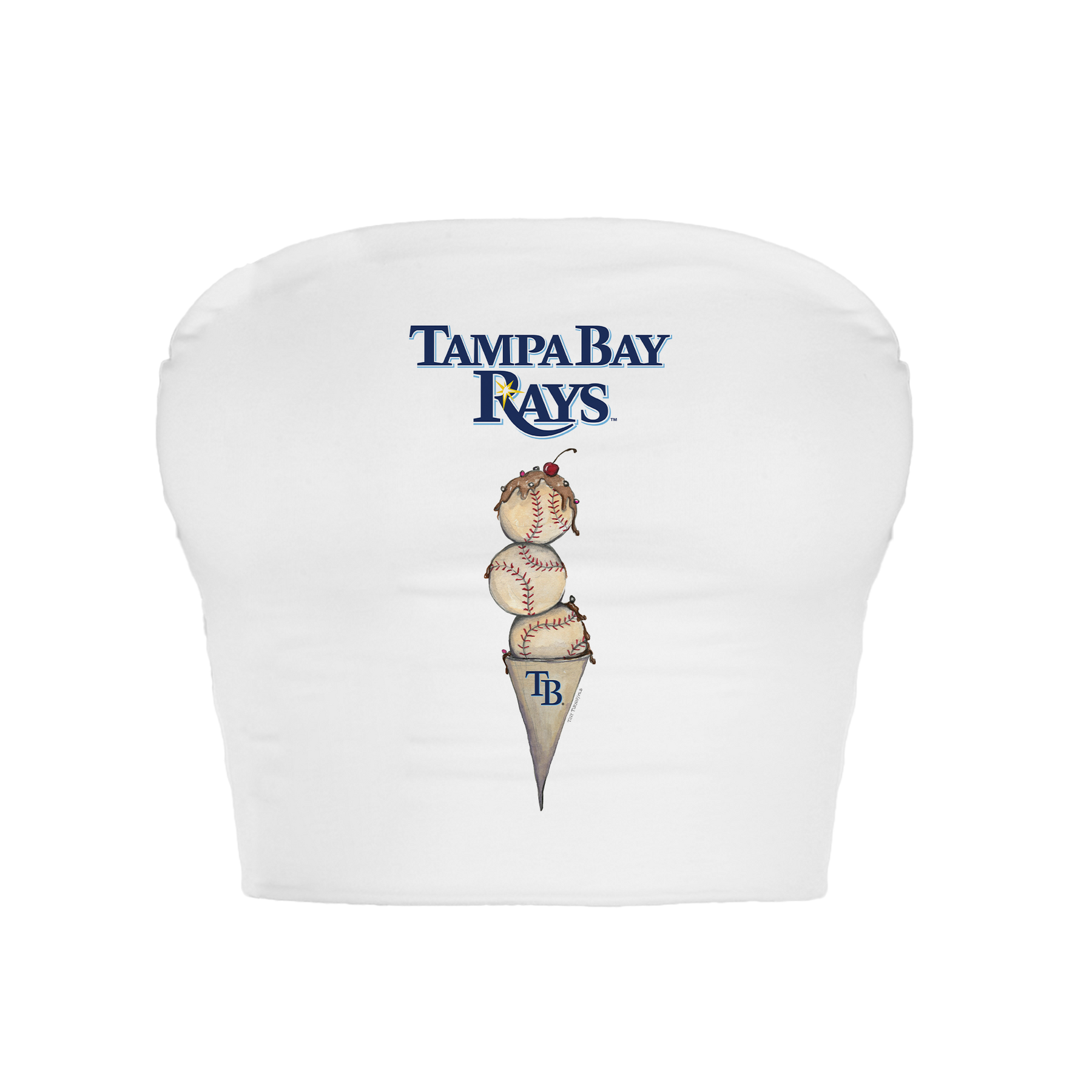 Tampa Bay Rays Triple Scoop Crop Tube Top