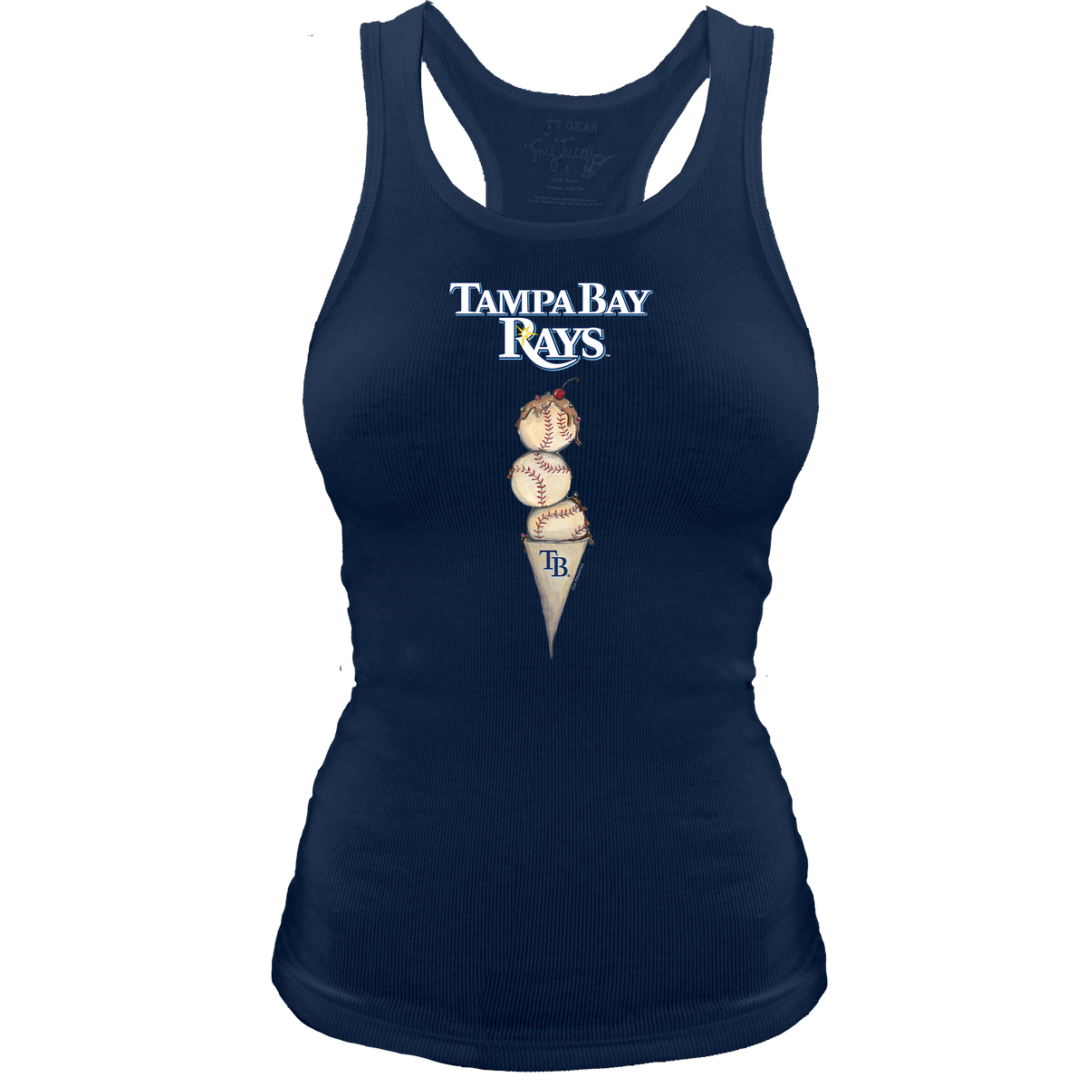 Tampa Bay Rays Triple Scoop Racerback Tank - Tiny Turnip