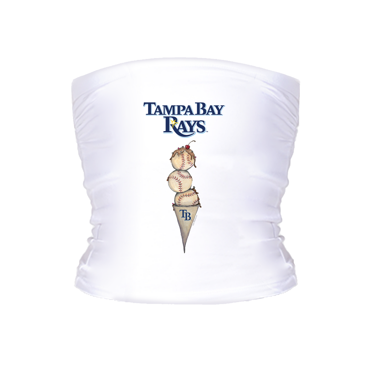 Tampa Bay Rays Triple Scoop Crop Tube Top