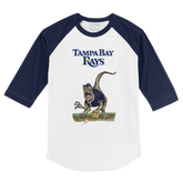 Tampa Bay Rays Velociraptor 3/4 Navy Blue Sleeve Raglan