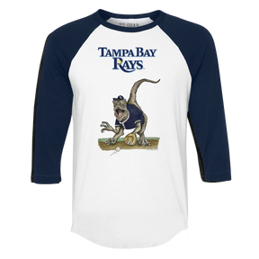 Tampa Bay Rays Velociraptor 3/4 Navy Blue Sleeve Raglan