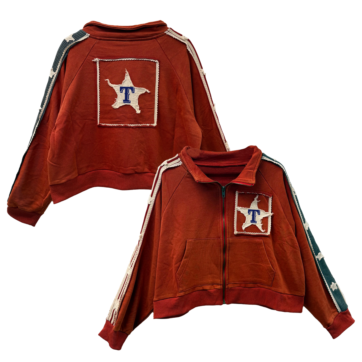 Texas Rangers All American Sweatsuit Top - Tiny Turnip