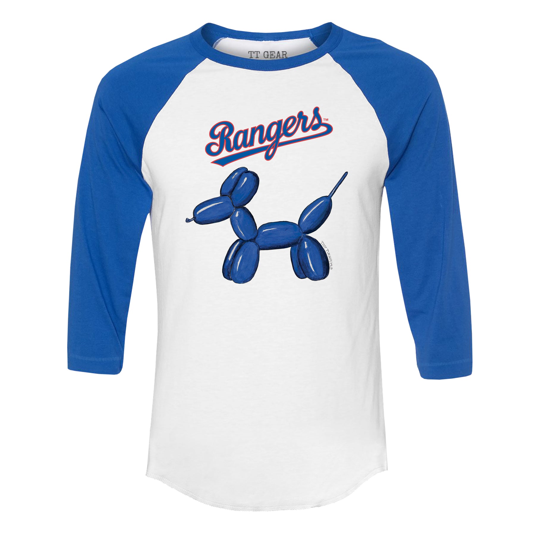 Texas Rangers Balloon Dog 3/4 Royal Blue Sleeve Raglan