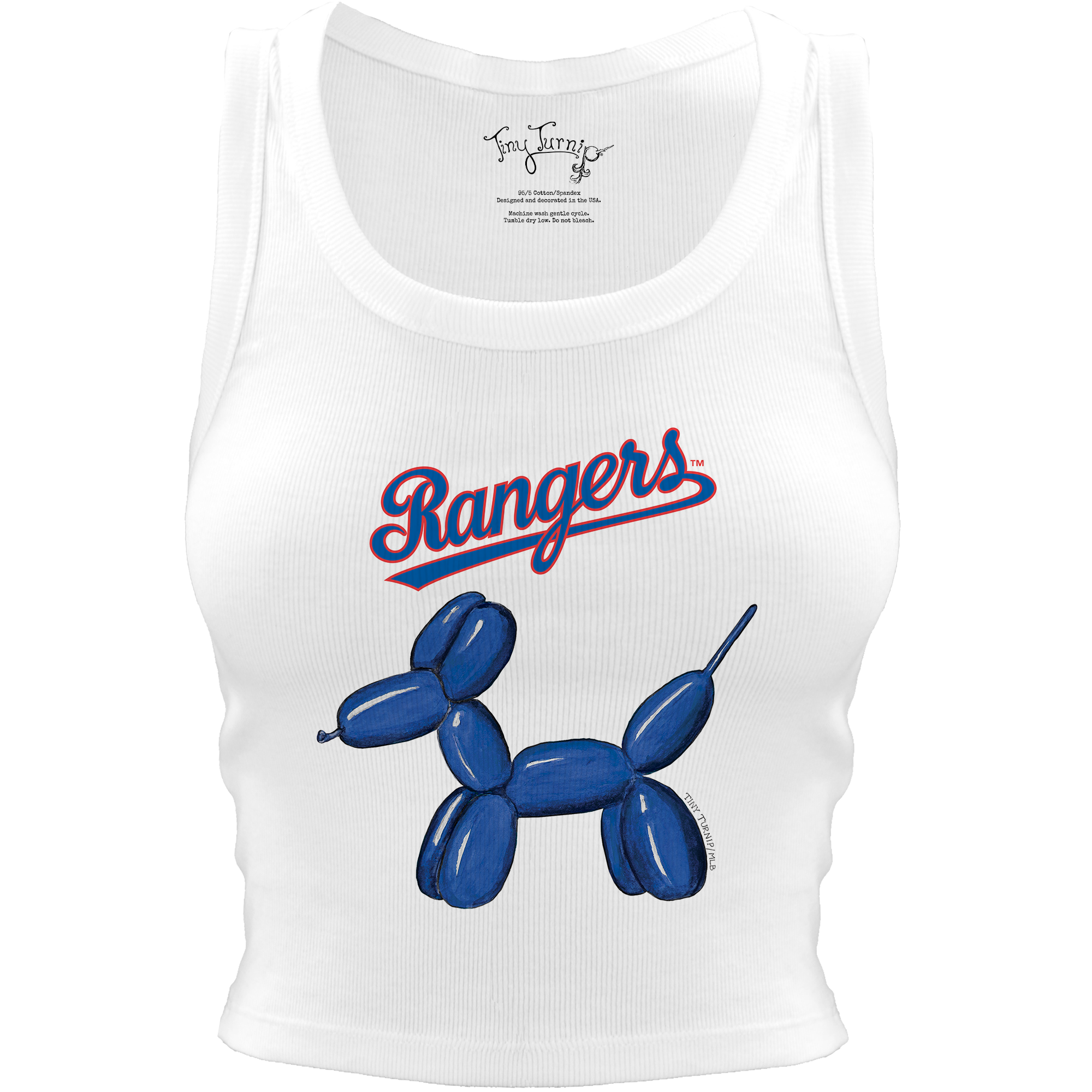 Texas Rangers Balloon Dog Crop Tank | Tiny Turnip