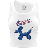Texas Rangers Balloon Dog Crop Tank - Tiny Turnip