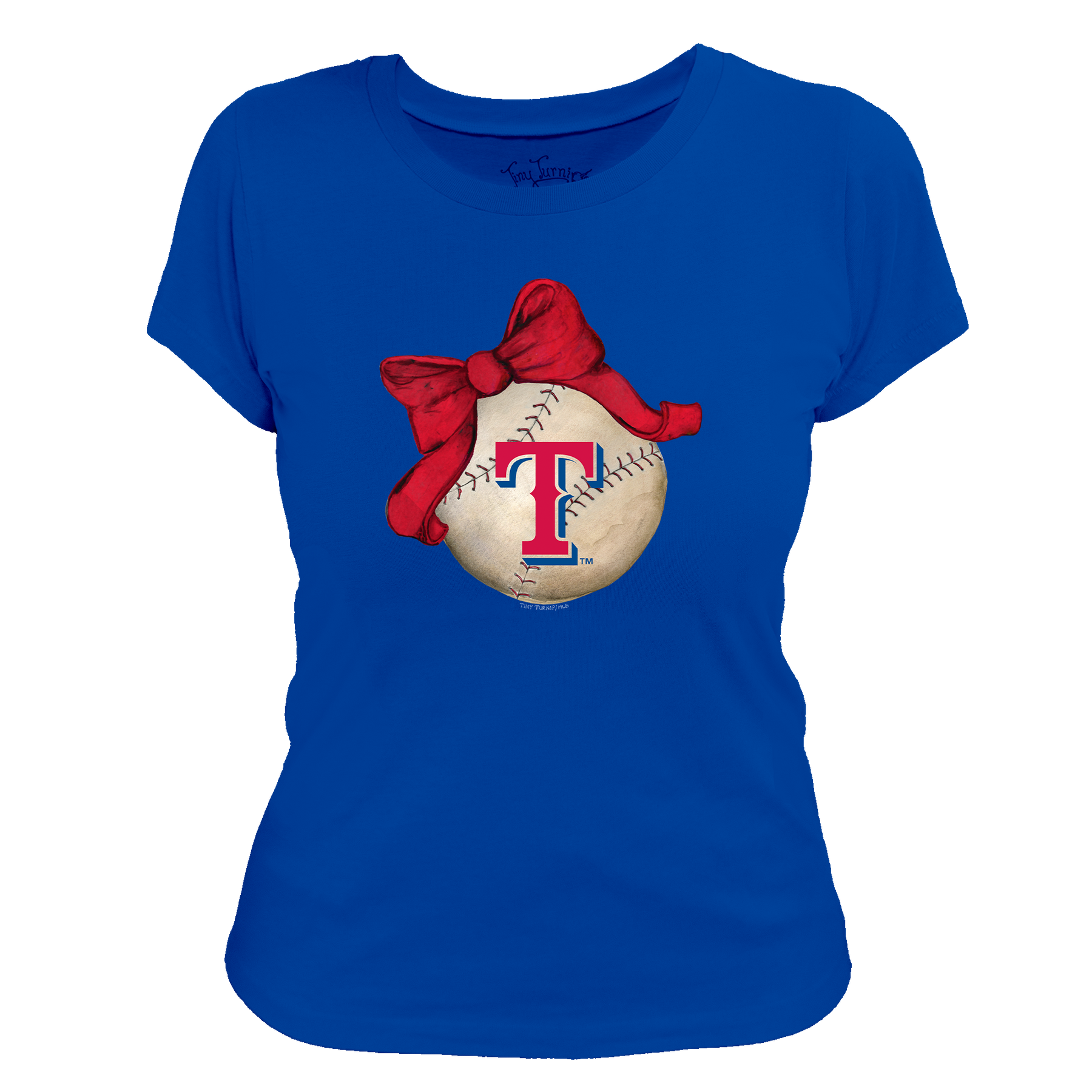 Texas Rangers Baseball Bow Tee Shirt