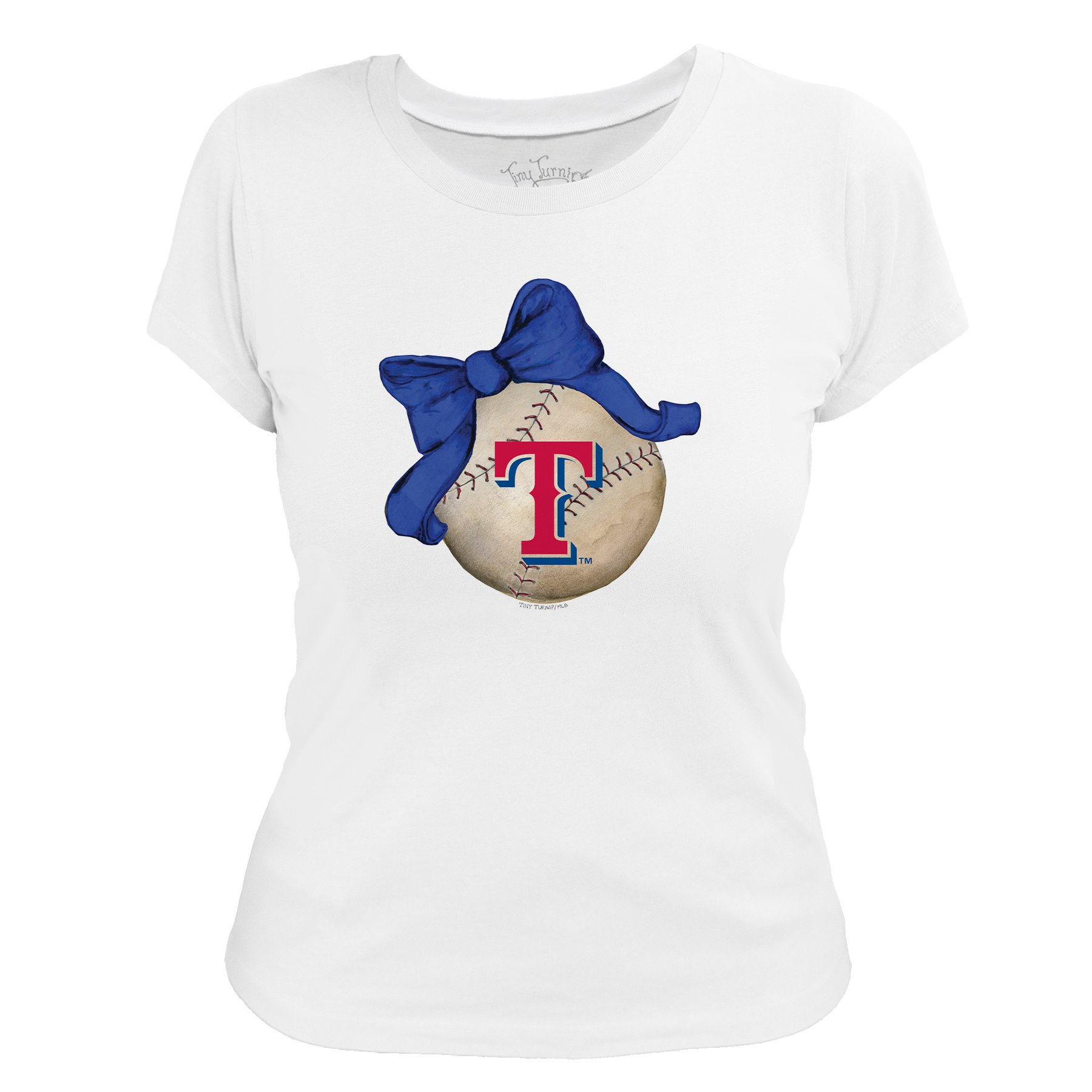 Texas Rangers Baseball Bow Tee Shirt