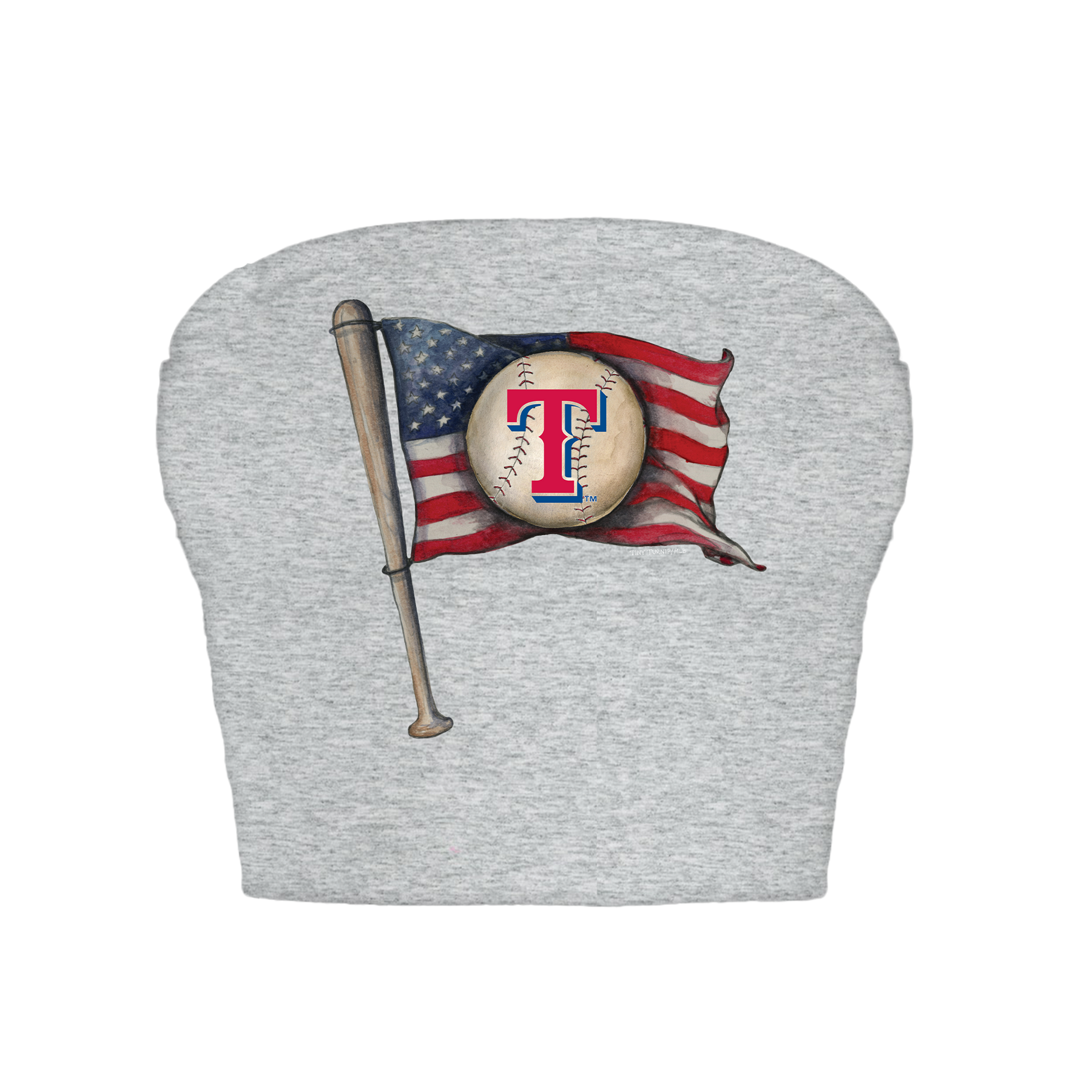 Texas Rangers Baseball Flag Crop Tube Top