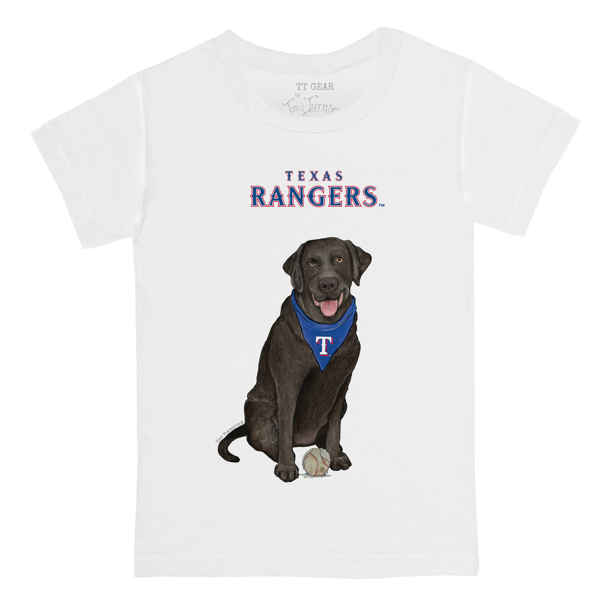 Texas Rangers Black Labrador Retriever Tee Shirt