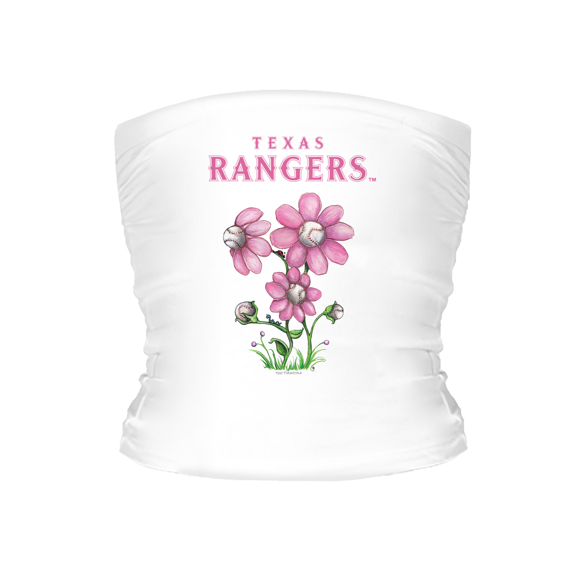 Texas Rangers Blooming Baseball Tube Top - Tiny Turnip