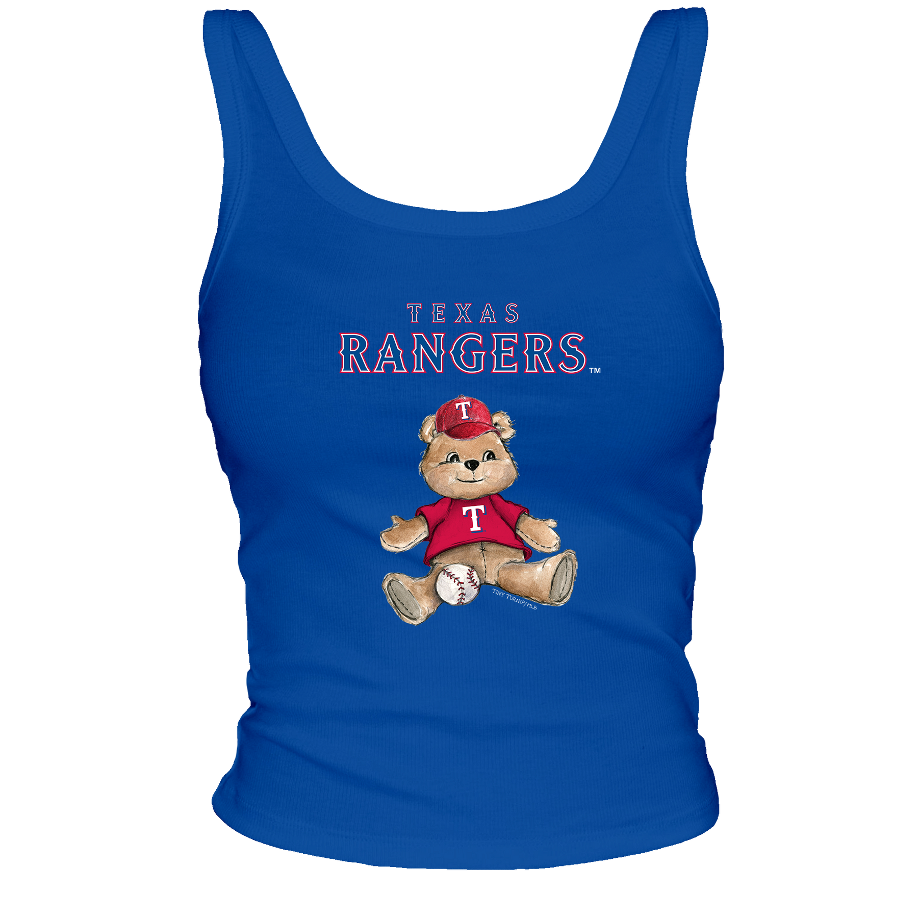 Texas Rangers Teddy Ribbed Tank - Tiny Turnip