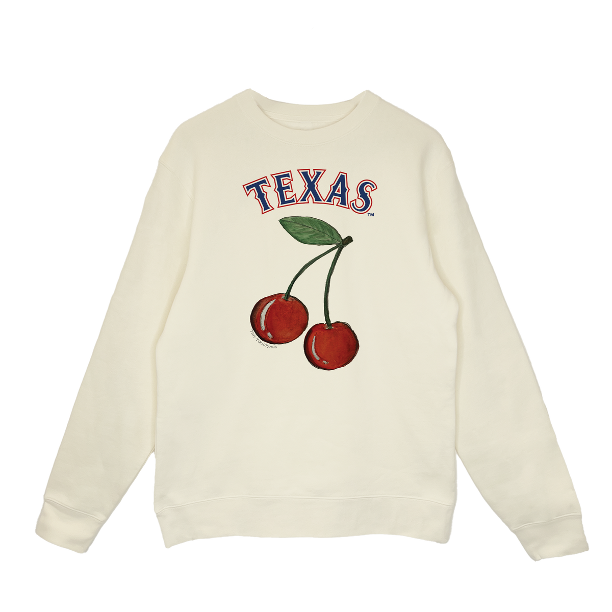 Texas Rangers Cherry Crewneck Sweatshirt
