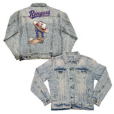 Texas Rangers Cowboy Boot Boyfriend Denim Jacket