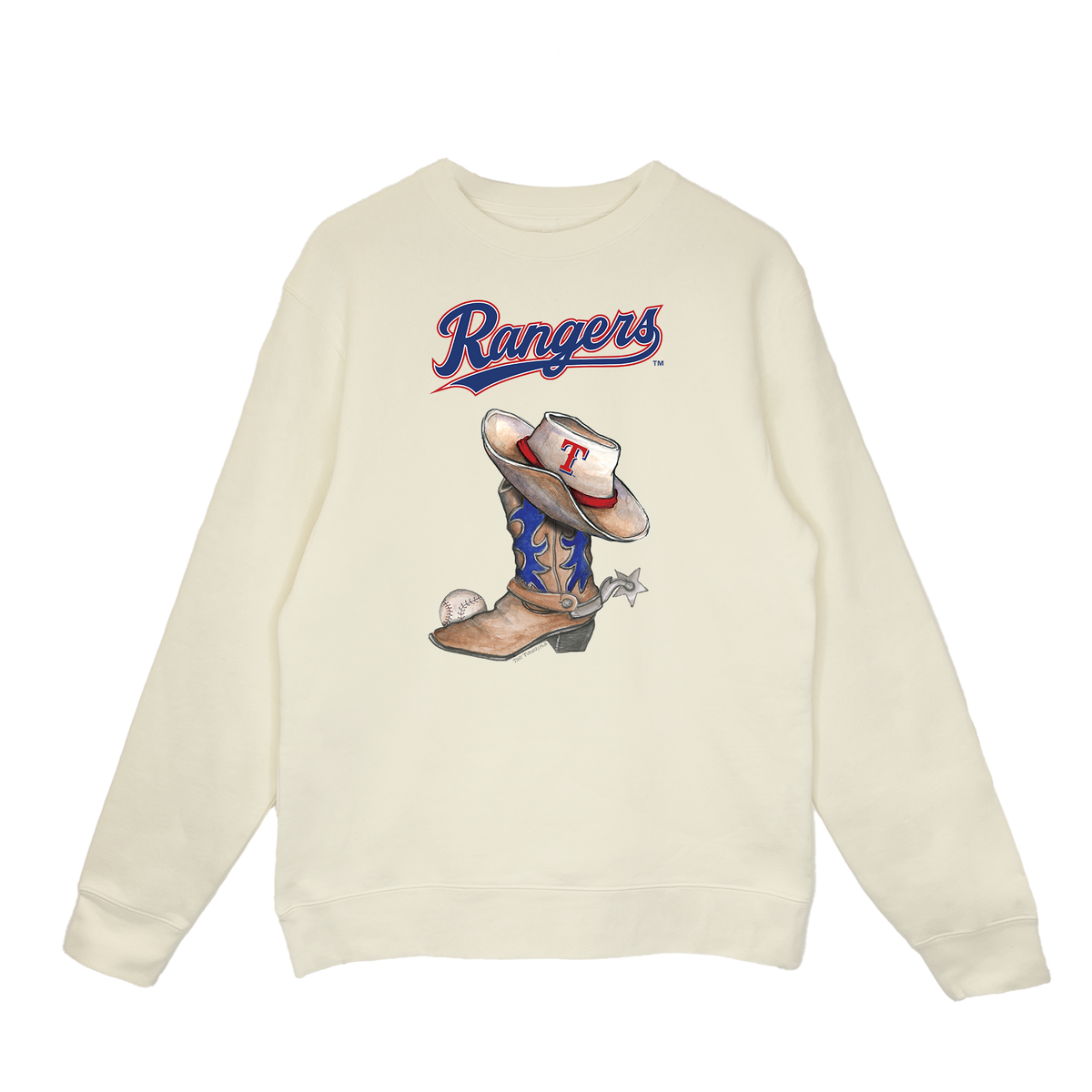 Texas Rangers Cowboy Boot Crewneck Sweatshirt