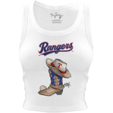 Texas Rangers Cowboy Boot Crop Tank
