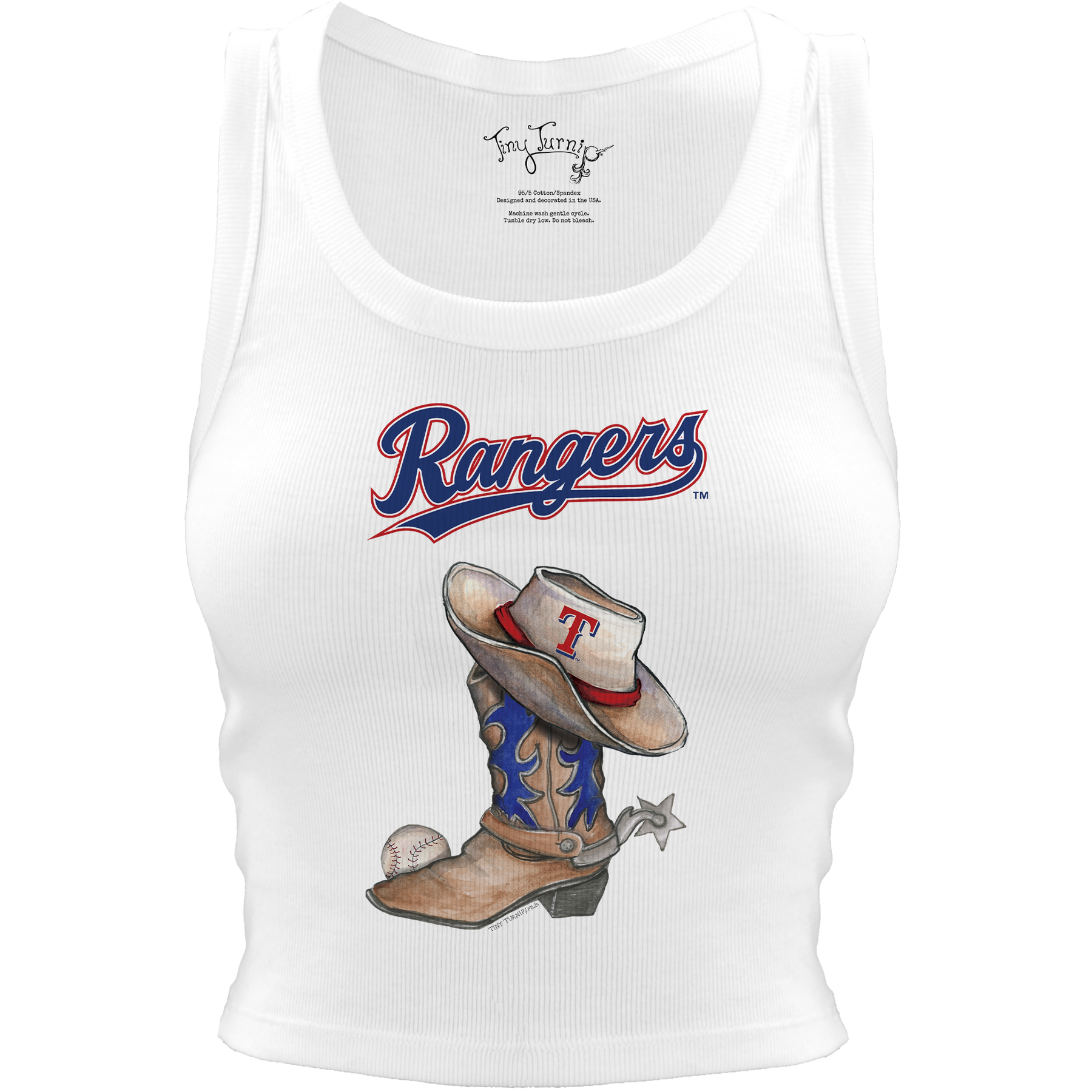Texas Rangers Cowboy Boot Crop Tank