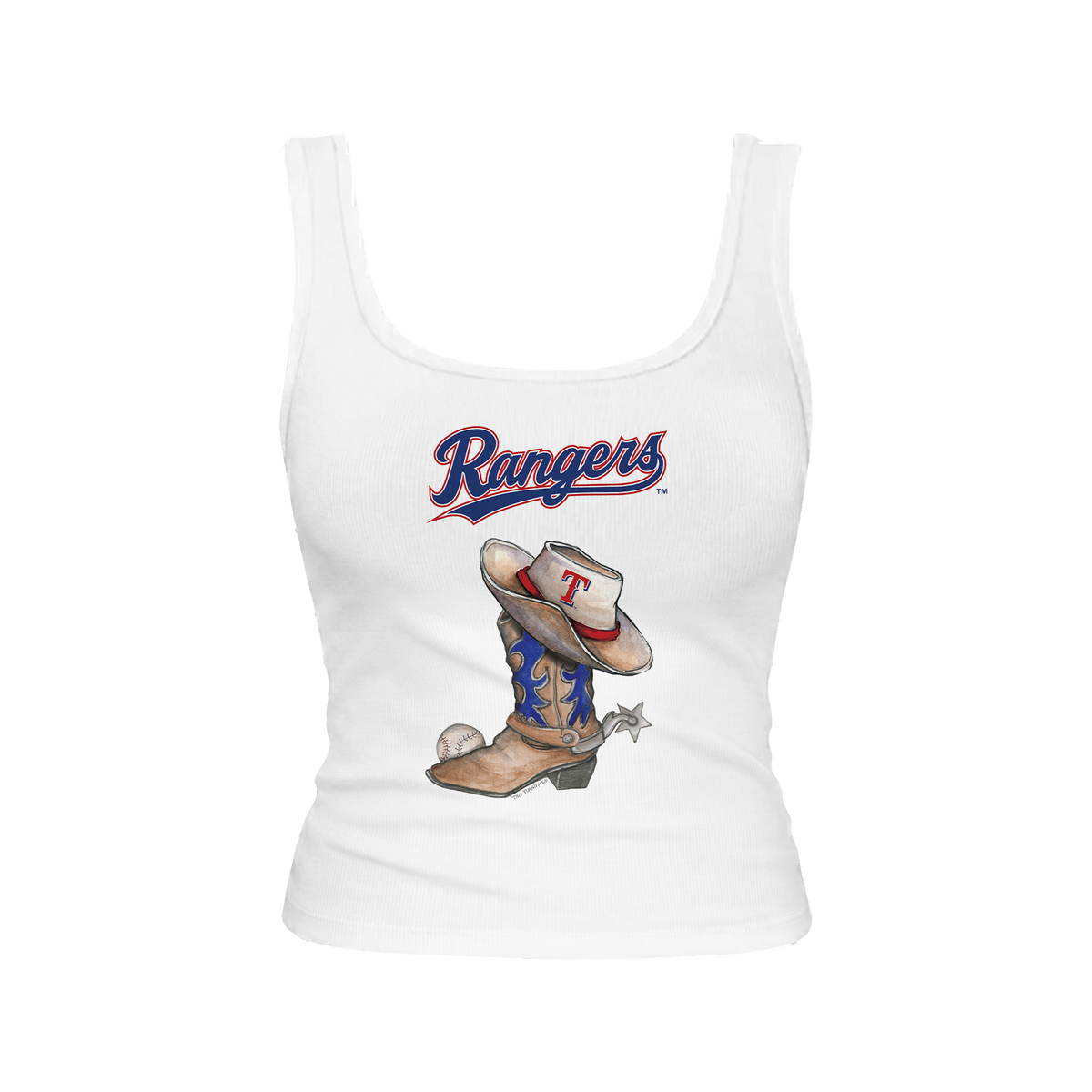 Texas Rangers Cowboy Boot Emmy Tank