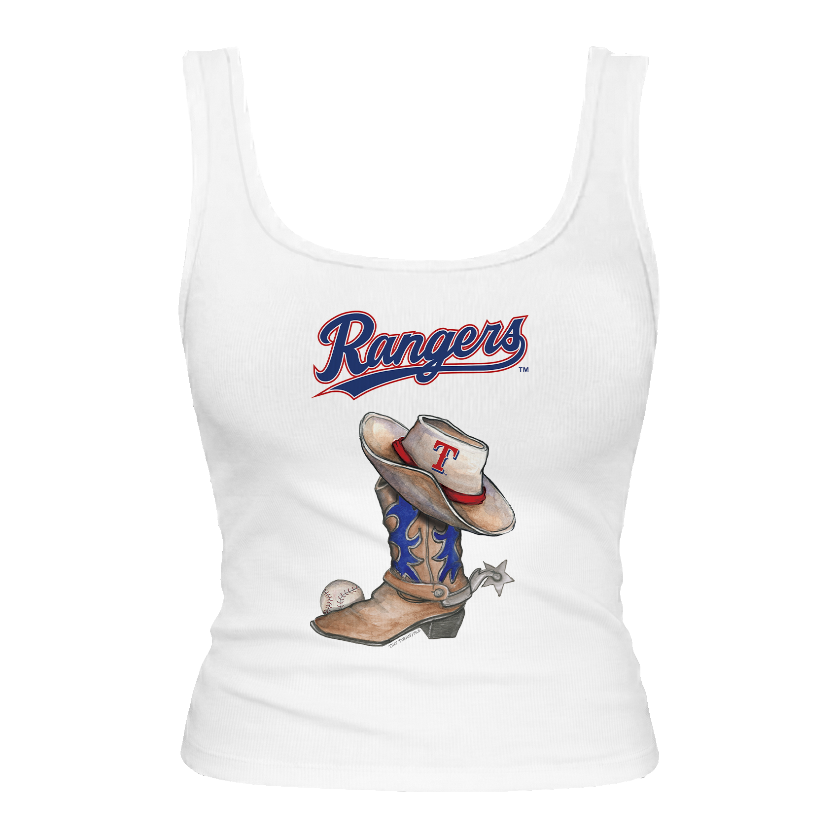 Texas Rangers Cowboy Boot Emmy Tank