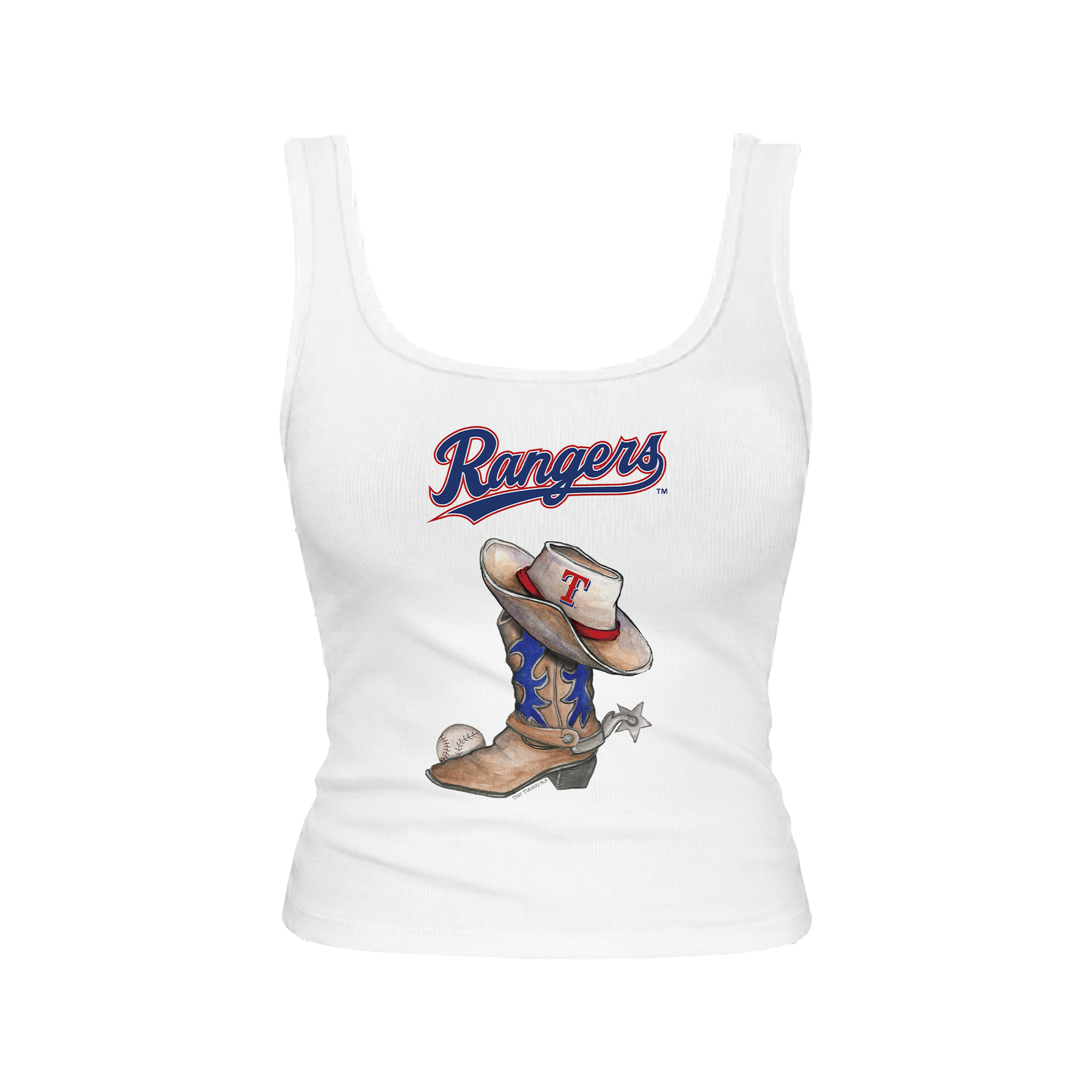 Texas Rangers Cowboy Boot Emmy Tank