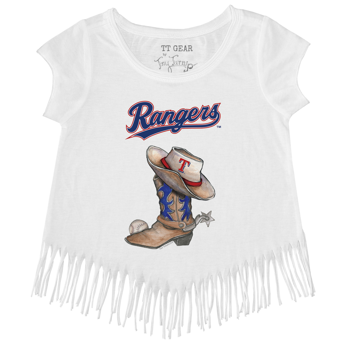 Texas Rangers Cowboy Boot Fringe Tee