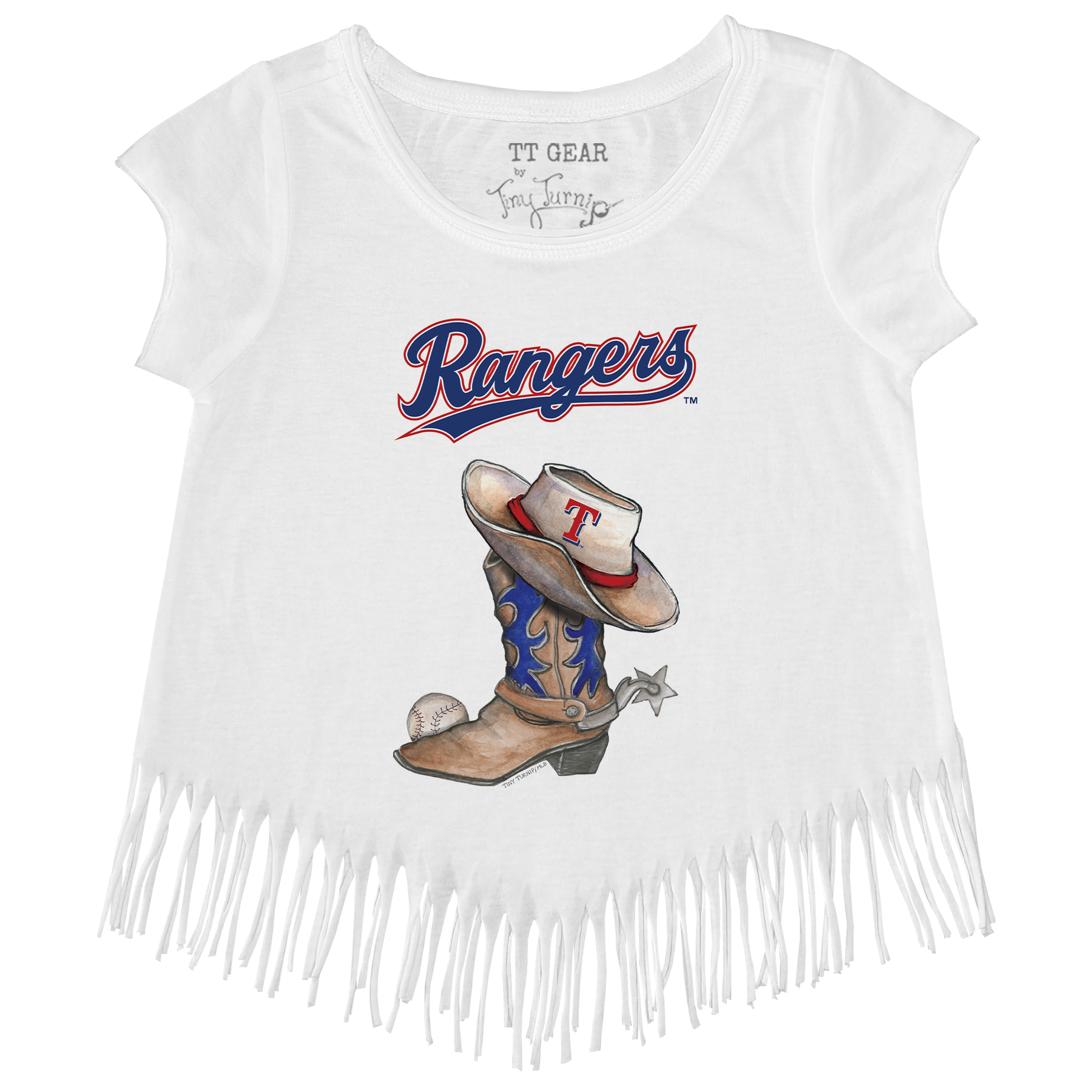 Texas Rangers Cowboy Boot Fringe Tee