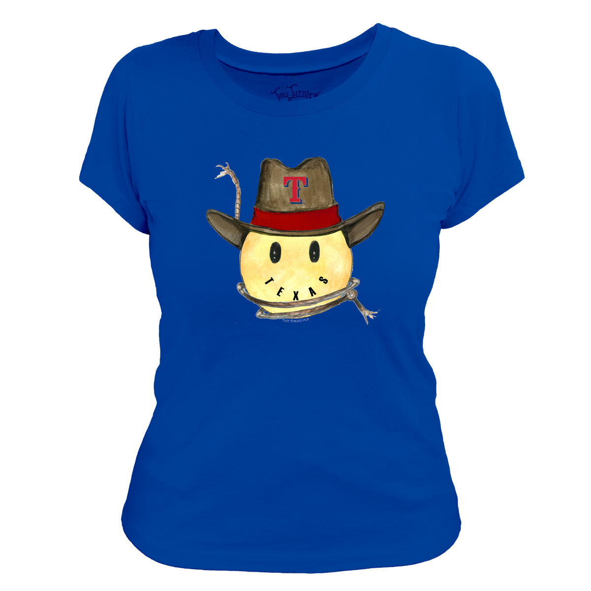 Texas Rangers Cowboy Smiley Women's Tee Shirt