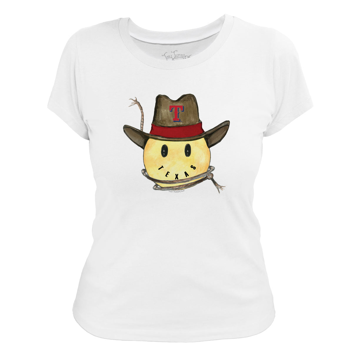 Texas Rangers Cowboy Smiley Women's Tee Shirt