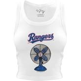Texas Rangers Fan Crop Tank