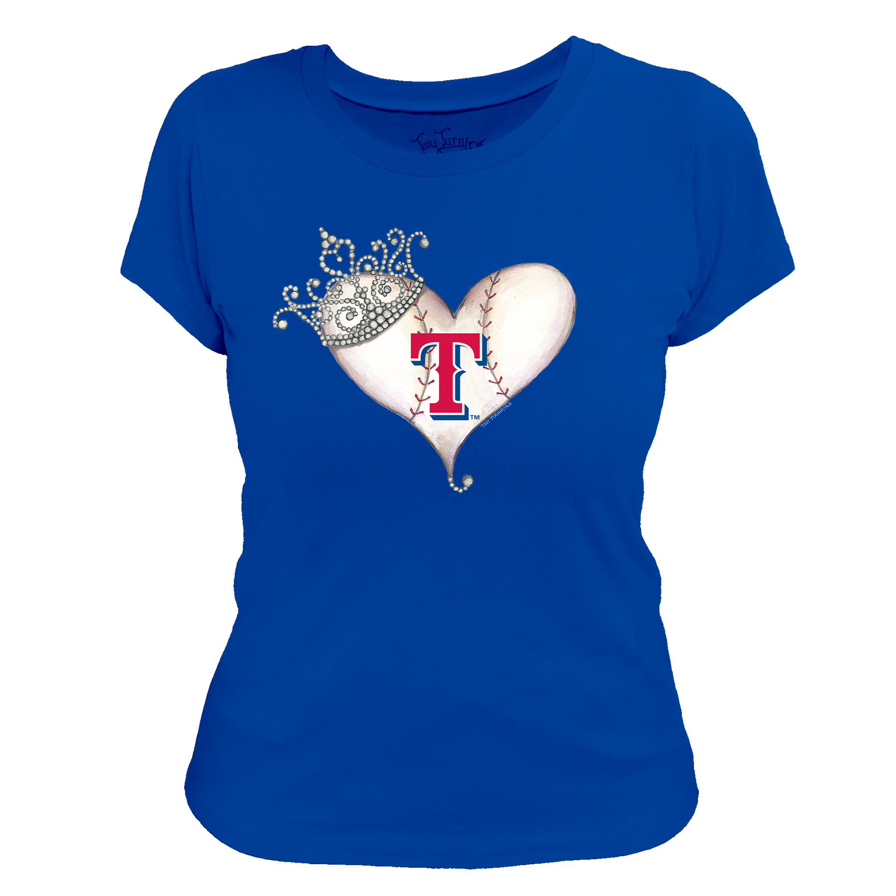 Texas Rangers Tiara Heart Tee Shirt