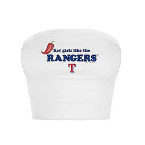 Texas Rangers Hot Girls Crop Tube Top