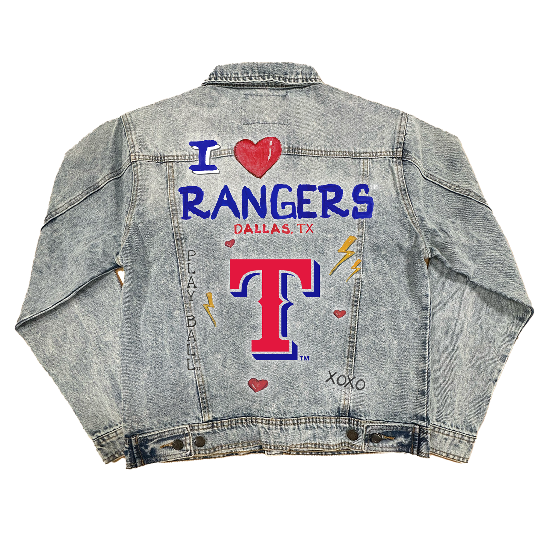 I Heart Rangers Boyfriend Denim Jacket - Tiny Turnip