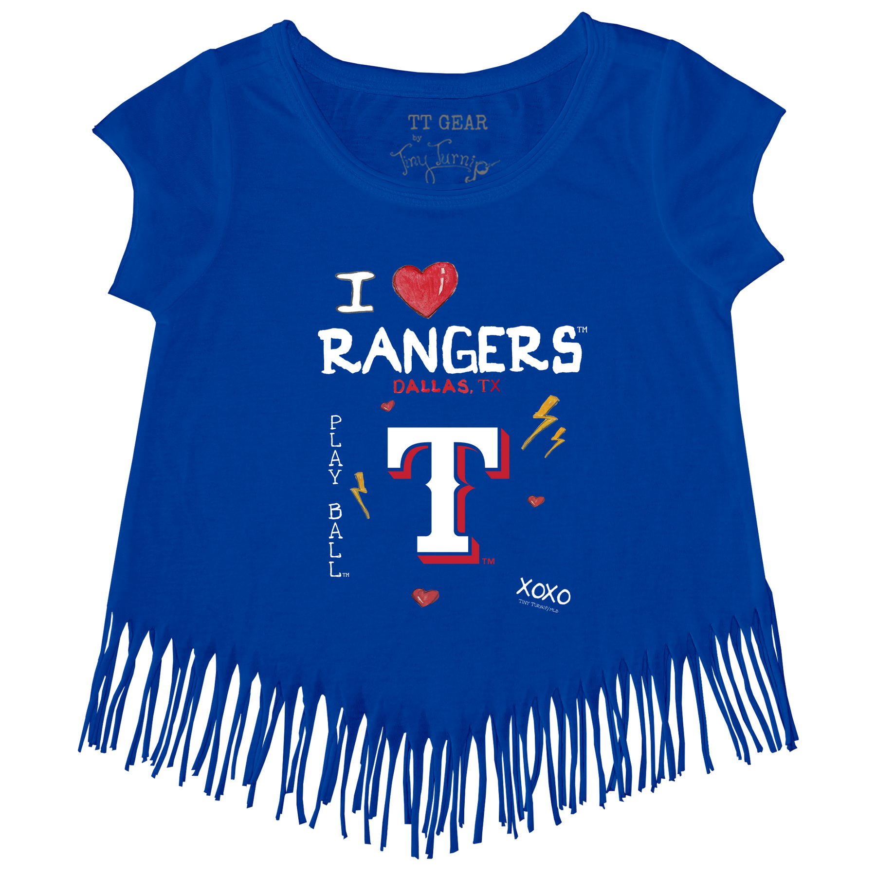 I Heart Rangers Fringe Tee - Tiny Turnip