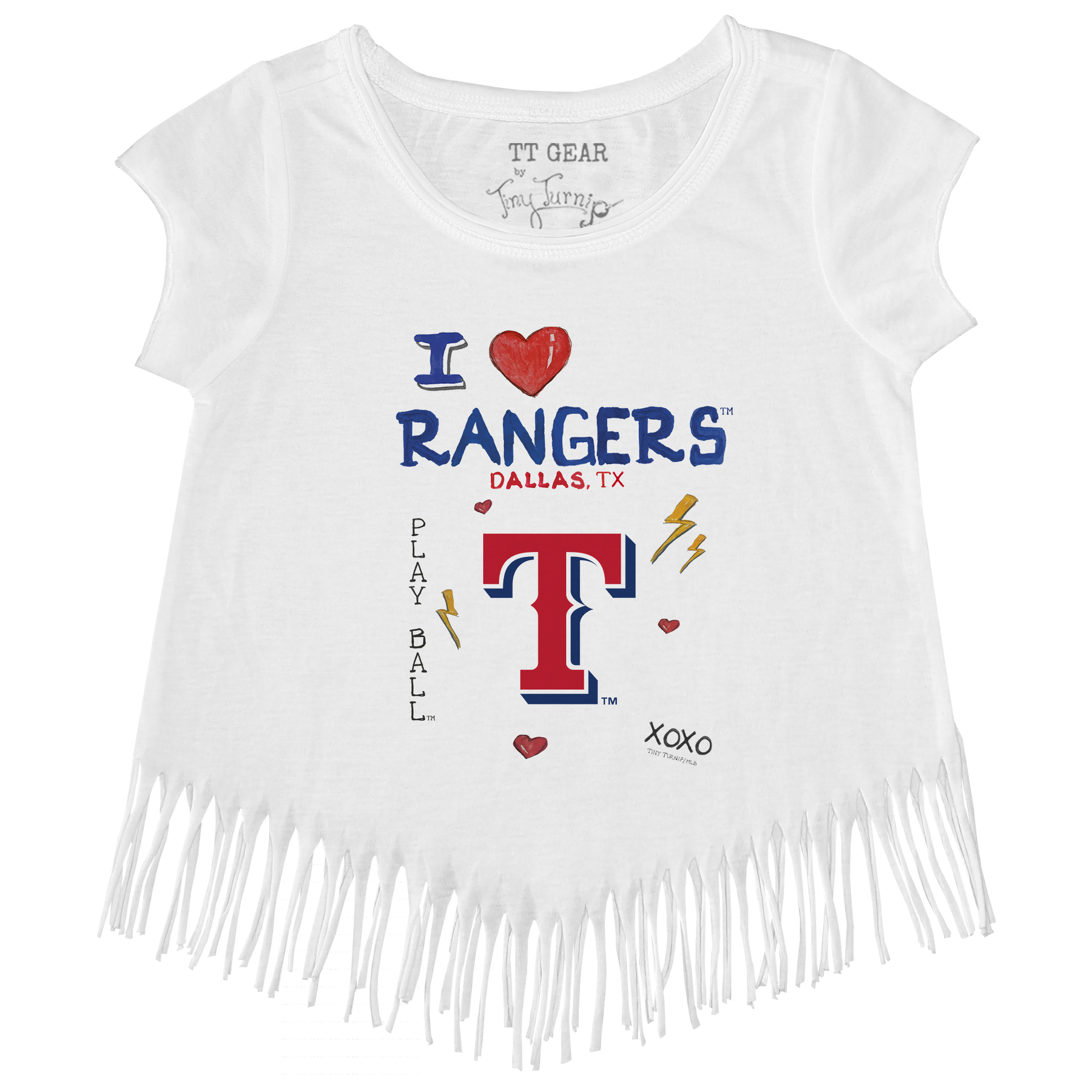 I Heart Rangers Fringe Tee - Tiny Turnip