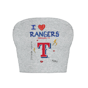 Texas Rangers I Heart Rangers Crop Tube Top