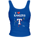 Texas Rangers I Heart Rangers Ribbed Tank - Tiny Turnip