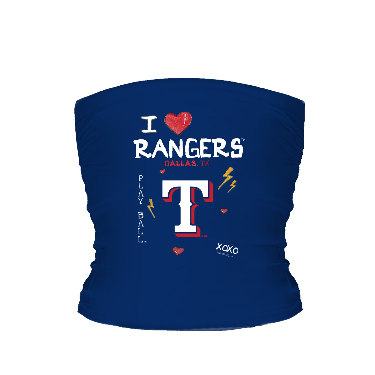Texas Rangers I Heart Rangers Tube Top - Tiny Turnip