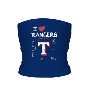 Texas Rangers I Heart Rangers Tube Top - Tiny Turnip