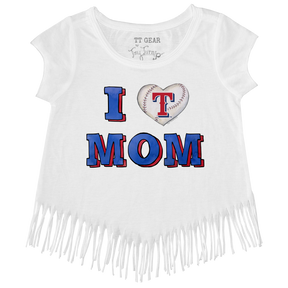 Texas Rangers I Love Mom Fringe Tee