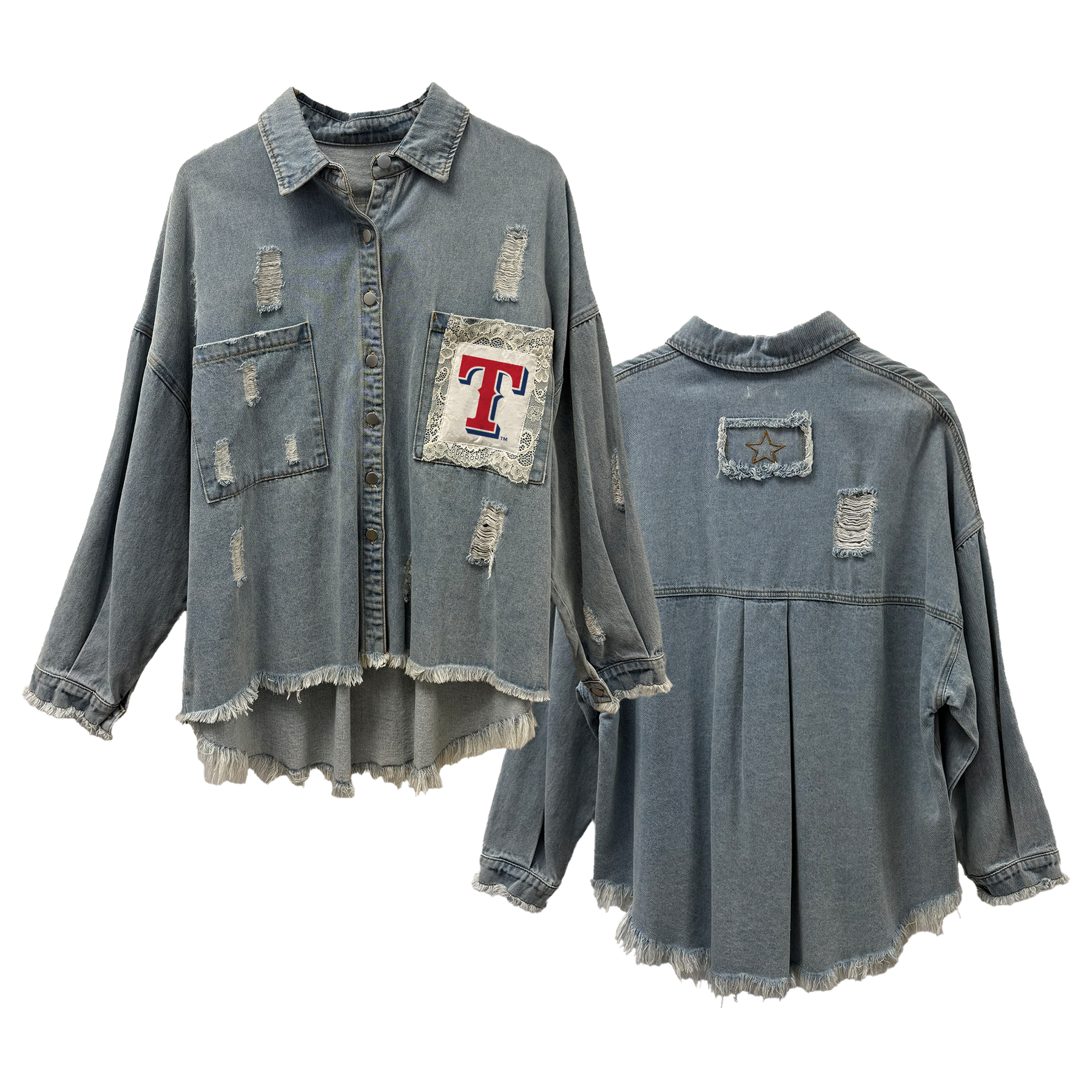 Texas Rangers Lace Olivia Jacket - Tiny Turnip