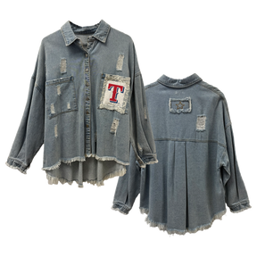 Texas Rangers Lace Olivia Jacket - Tiny Turnip