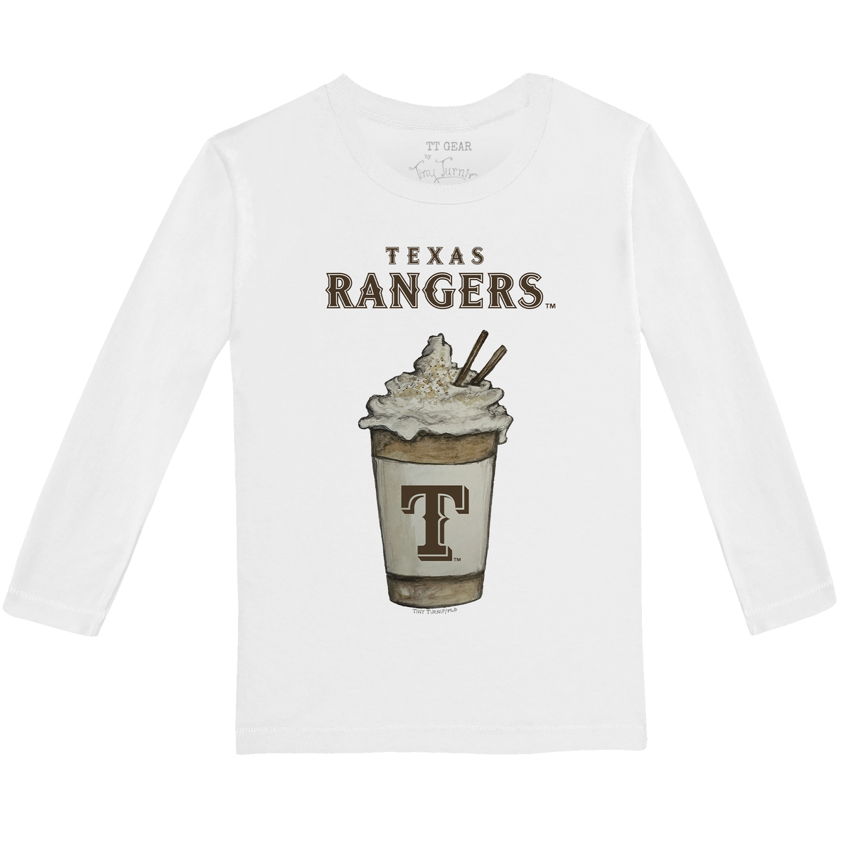 Texas Rangers Latte Long-Sleeve Tee Shirt
