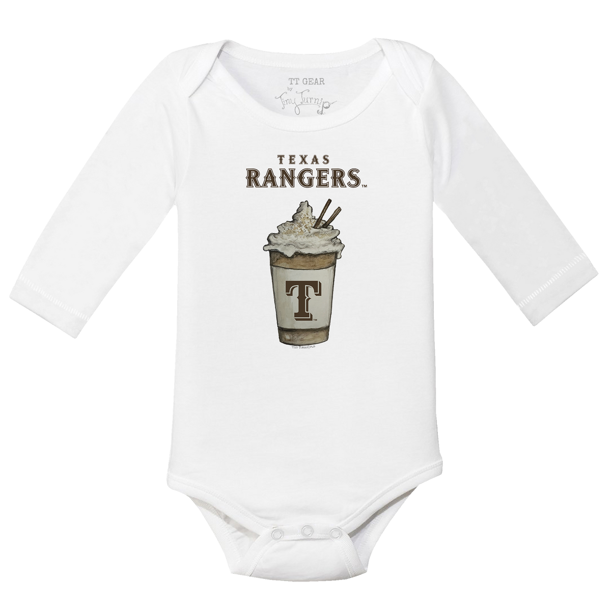 Texas Rangers Latte Long Sleeve Snapper