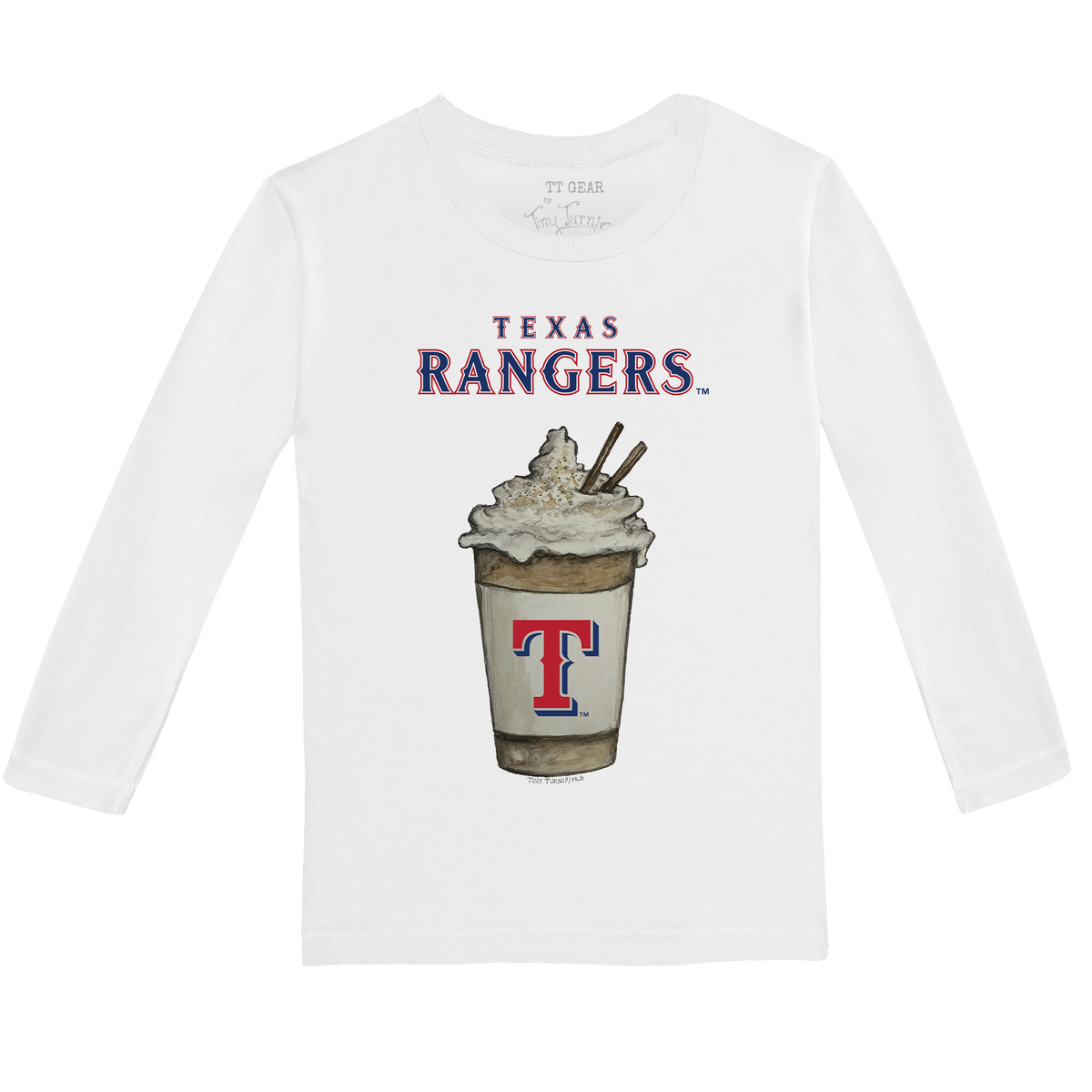 Texas Rangers Latte Long-Sleeve Tee Shirt