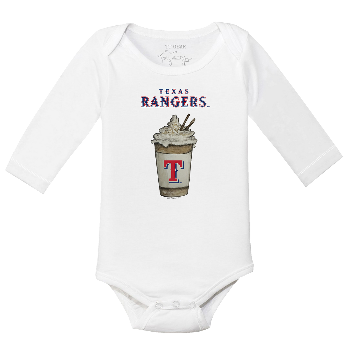Texas Rangers Latte Long Sleeve Snapper